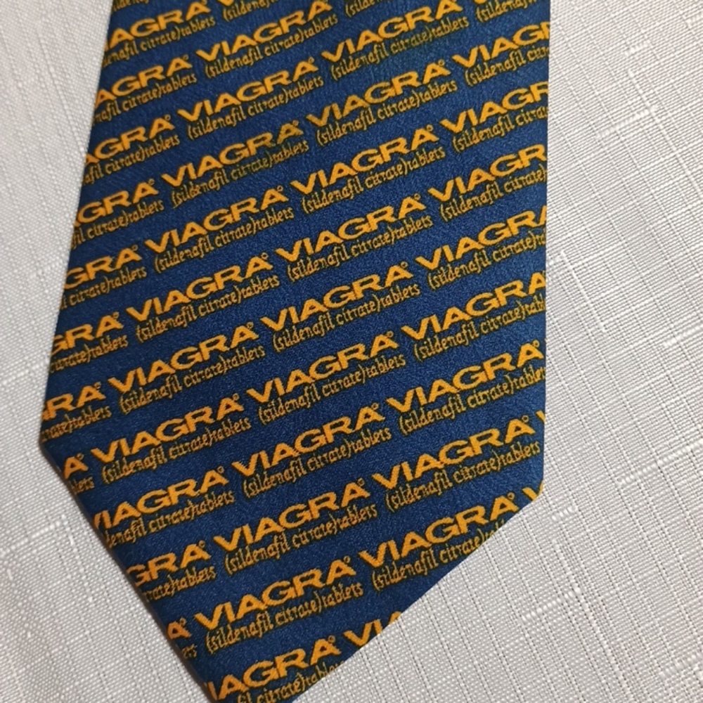 Classic Blue and Yellow Striped Tie with Elegant Motifs